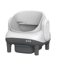 HKM-219411 Smart Cat Litter Box with Intelligent Self-Cleaning Function, Large Capacity and App Control, Open Design