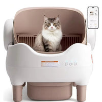 HKM-219411 Smart Cat Litter Box with Intelligent Self-Cleaning Function, Large Capacity and App Control, Open Design