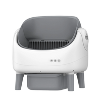 HKM-219411 Smart Cat Litter Box with Intelligent Self-Cleaning Function, Large Capacity and App Control, Open Design
