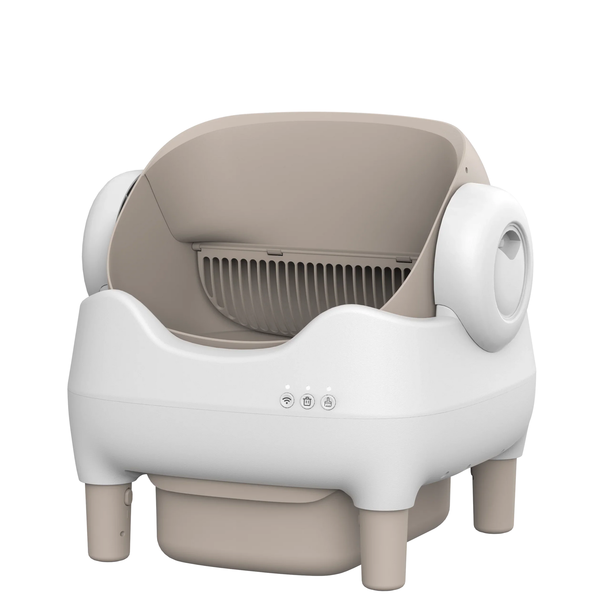 HKM-219411 Smart Cat Litter Box with Intelligent Self-Cleaning Function, Large Capacity and App Control, Open Design