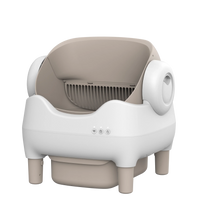 HKM-219411 Smart Cat Litter Box with Intelligent Self-Cleaning Function, Large Capacity and App Control, Open Design
