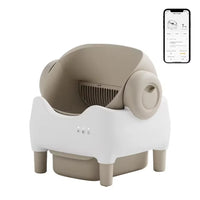 HKM-219411 Smart Cat Litter Box with Intelligent Self-Cleaning Function, Large Capacity and App Control, Open Design