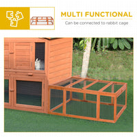 HKM-2194365 Large Wooden Rabbit Hutch with Outdoor Run and Lockable Access for Small Animals