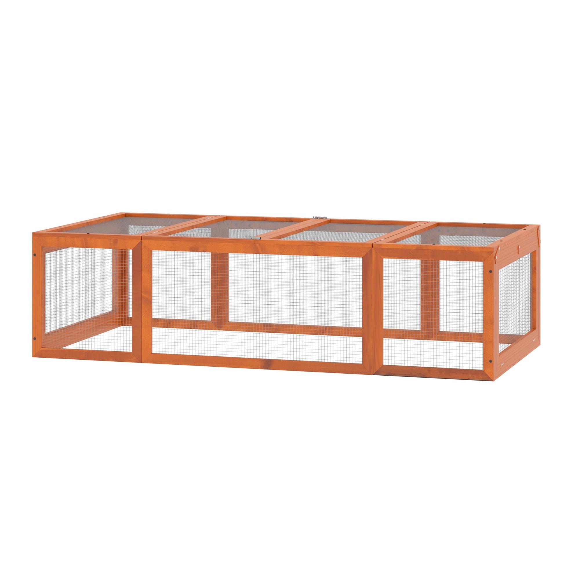 HKM-2194365 Large Wooden Rabbit Hutch with Outdoor Run and Lockable Access for Small Animals