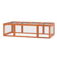 HKM-2194365 Large Wooden Rabbit Hutch with Outdoor Run and Lockable Access for Small Animals
