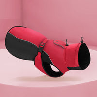 HKM-2195133 Warm Plush Diving Suit for Medium and Large Dogs - Waterproof Oxford Cloth with Fleece Lining