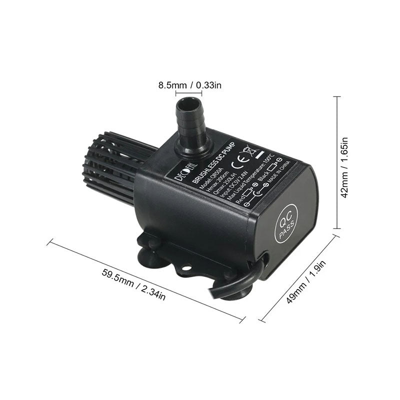 HKM-2196157 USB Submersible Water Pump with Semi-Open Impeller for Clean Water Circulation
