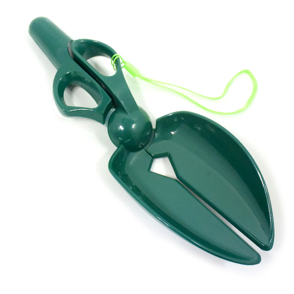HKM-2196285 Dog Poop Clipping Tool with Handle - Hygienic Scissors Style Scoop in Blue, Green, Gray, and Pink