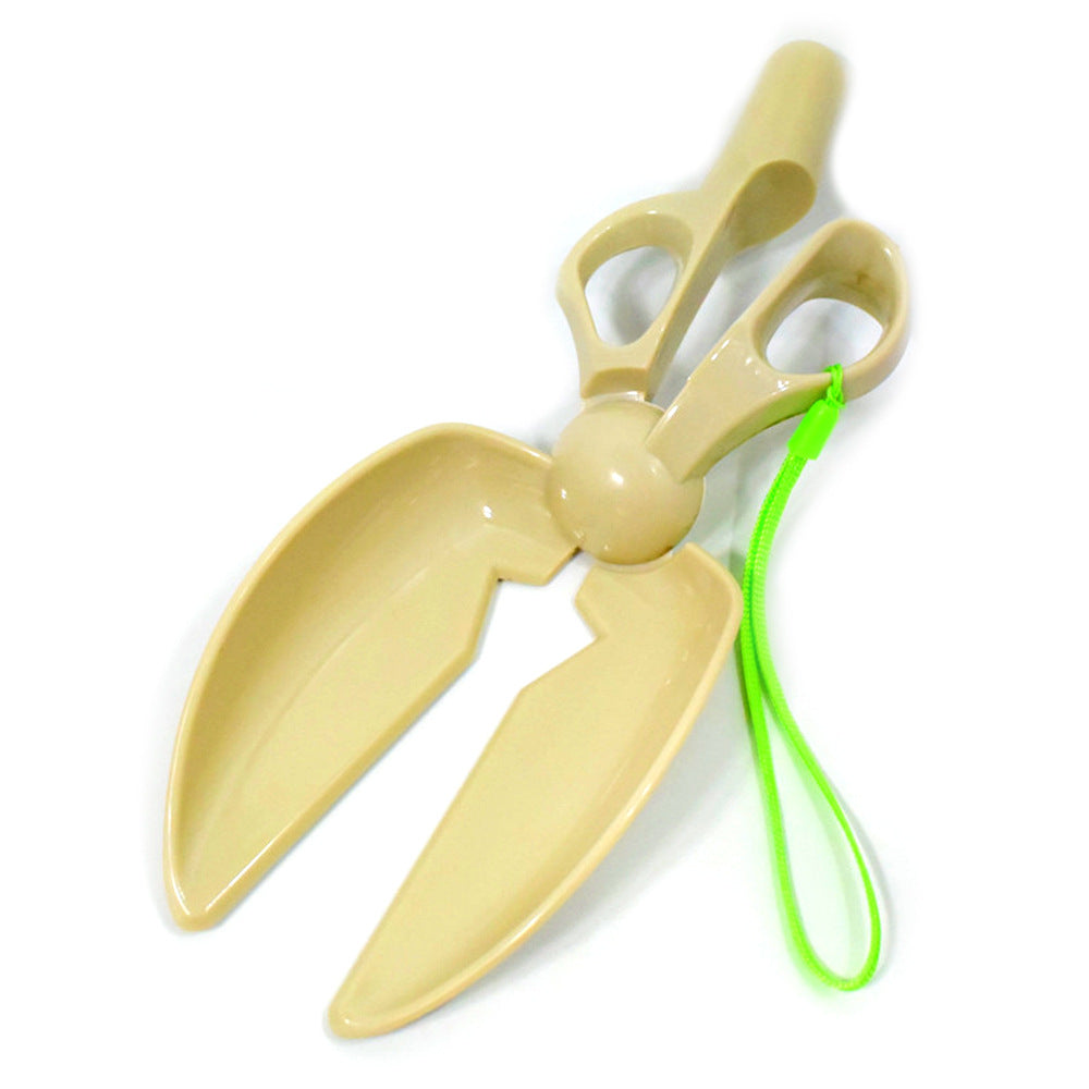 HKM-2196285 Dog Poop Clipping Tool with Handle - Hygienic Scissors Style Scoop in Blue, Green, Gray, and Pink
