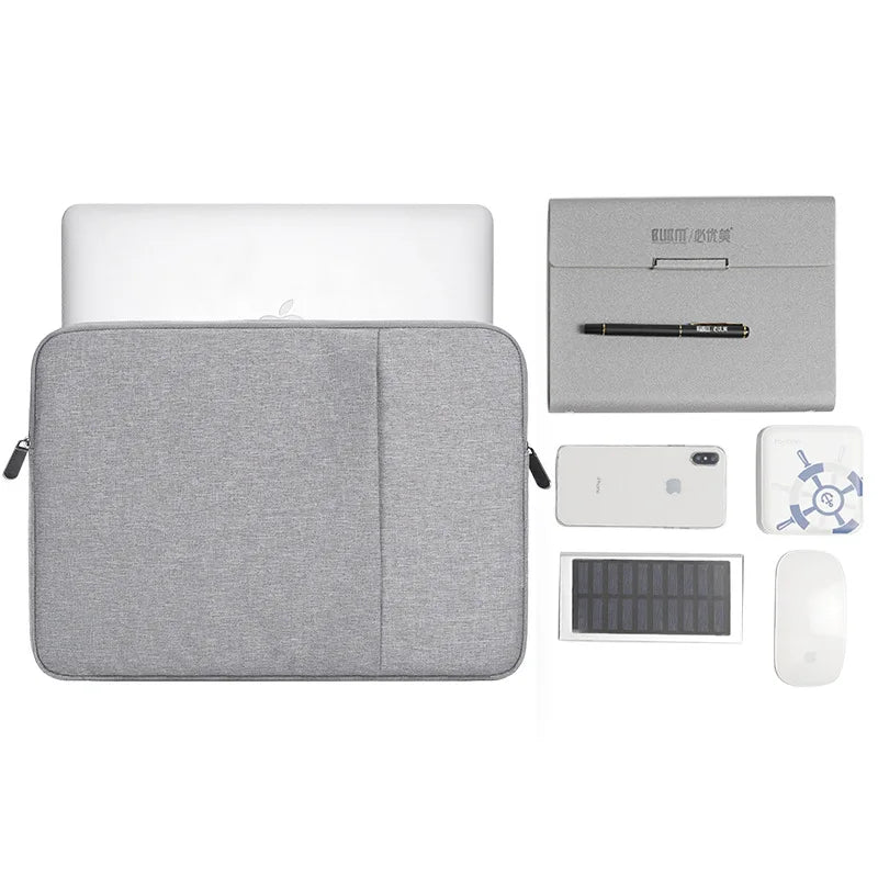 HKM-219667 Compact Portable Laptop Sleeve with Pouch for 13 to 15 Inch Devices