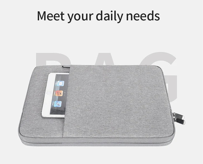 HKM-219667 Compact Portable Laptop Sleeve with Pouch for 13 to 15 Inch Devices