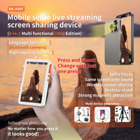 HKM-219667 Eight-in-One Mobile Selfie Screen Sharing Device with Adjustable Display and Bluetooth Camera