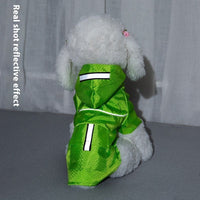 HKM-2198077 Reflective Waterproof Dog Raincoat for Small Pets - Casual Polyester Coat in Multiple Colors