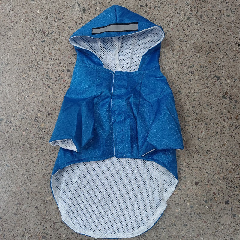 HKM-2198077 Reflective Waterproof Dog Raincoat for Small Pets - Casual Polyester Coat in Multiple Colors