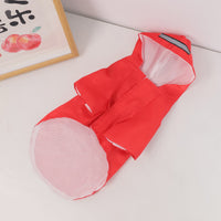 HKM-2198077 Reflective Waterproof Dog Raincoat for Small Pets - Casual Polyester Coat in Multiple Colors