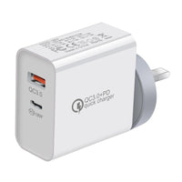 HKM-219987 36W Dual Port USB-C Mobile Charger for Fast Charging