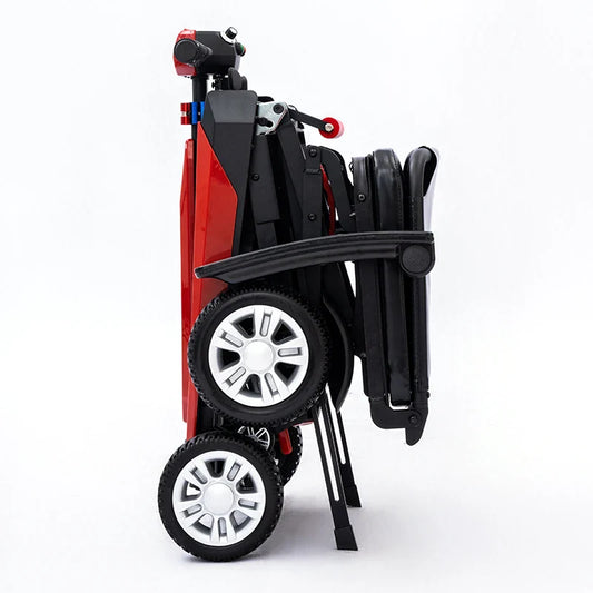 HKM-219987 Foldable 4-Wheel Electric Mobility Scooter with Aluminum Frame and 200W Dual Brushless Motor