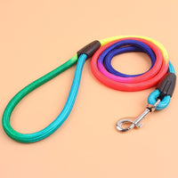 HKM-2200253 Colorful Nylon Round Dog Hand Rope - Available in Small, Medium, Large Sizes