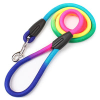 HKM-2200253 Colorful Nylon Round Dog Hand Rope - Available in Small, Medium, Large Sizes
