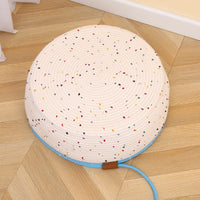 HKM-2200509 Cotton and Hemp Rope Cat Nest Mat - Soft Pet Bed with Optional Toy Ball in Multiple Sizes