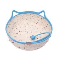 HKM-2200509 Cotton and Hemp Rope Cat Nest Mat - Soft Pet Bed with Optional Toy Ball in Multiple Sizes