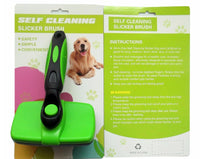 HKM-2202045 Self-Cleaning Slicker Brush for Dogs and Cats - Stainless Steel Needles, Durable Materials
