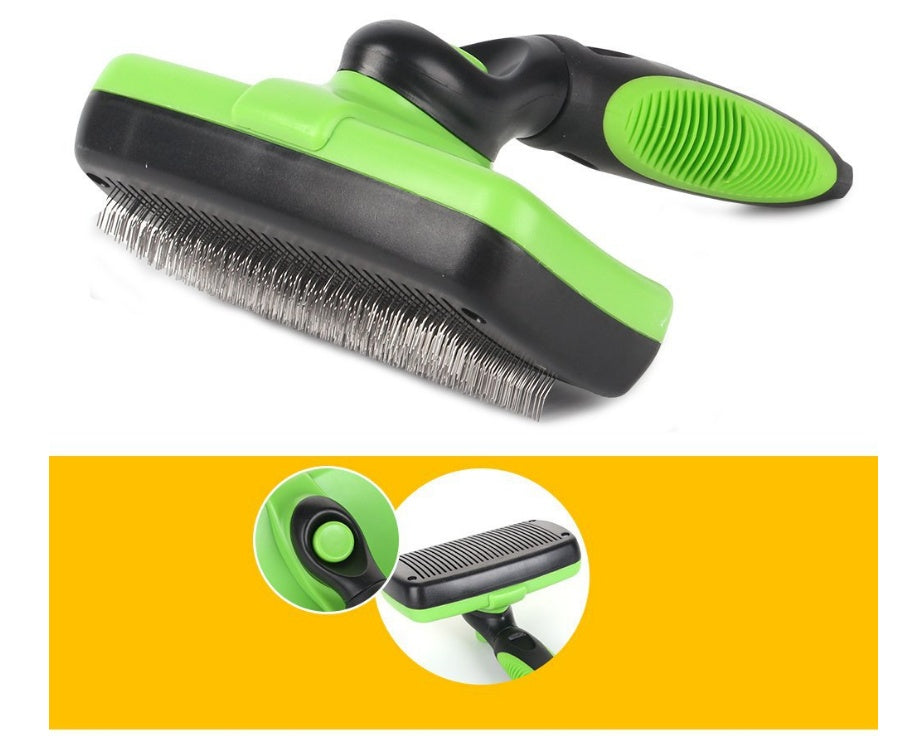 HKM-2202045 Self-Cleaning Slicker Brush for Dogs and Cats - Stainless Steel Needles, Durable Materials