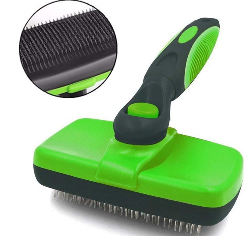 HKM-2202045 Self-Cleaning Slicker Brush for Dogs and Cats - Stainless Steel Needles, Durable Materials