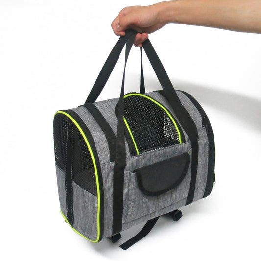 HKM-2202685 Multifunctional Breathable Outdoor Backpack for Small Dogs and Cats in Grey Green and Grey Brown