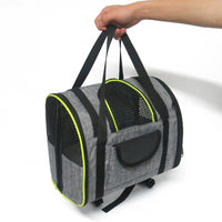 HKM-2202685 Multifunctional Breathable Outdoor Backpack for Small Dogs and Cats in Grey Green and Grey Brown