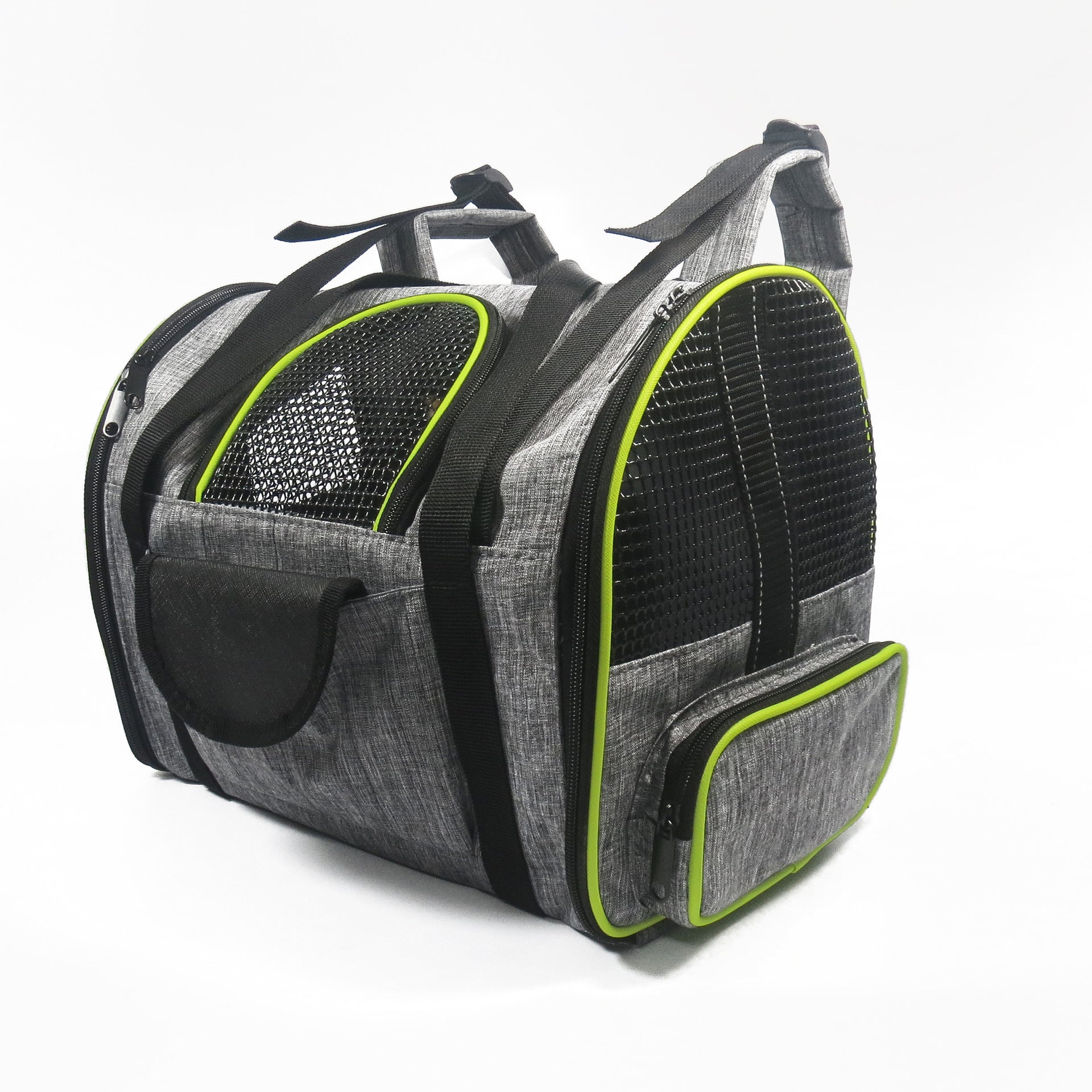 HKM-2202685 Multifunctional Breathable Outdoor Backpack for Small Dogs and Cats in Grey Green and Grey Brown