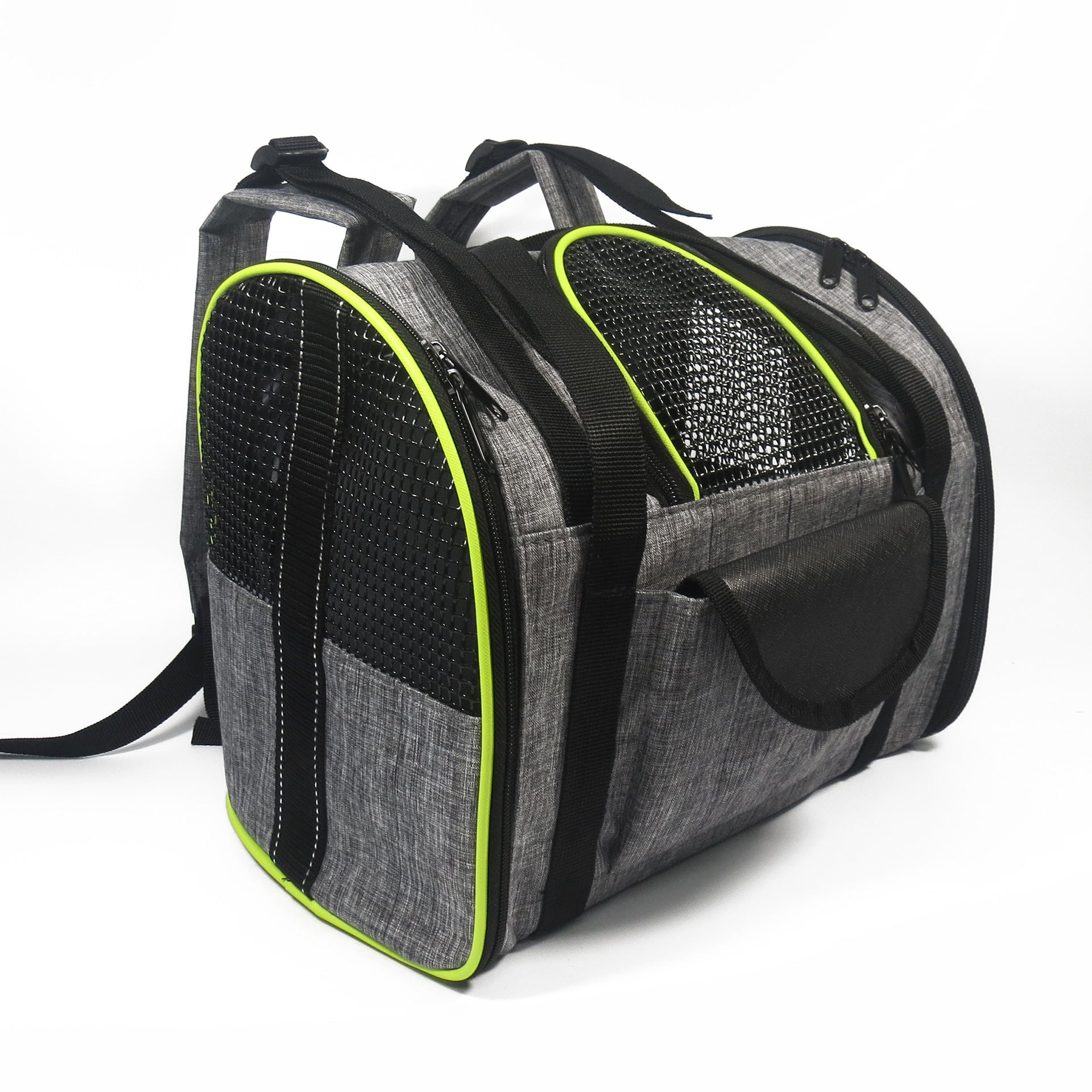HKM-2202685 Multifunctional Breathable Outdoor Backpack for Small Dogs and Cats in Grey Green and Grey Brown