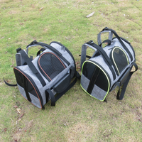 HKM-2202685 Multifunctional Breathable Outdoor Backpack for Small Dogs and Cats in Grey Green and Grey Brown
