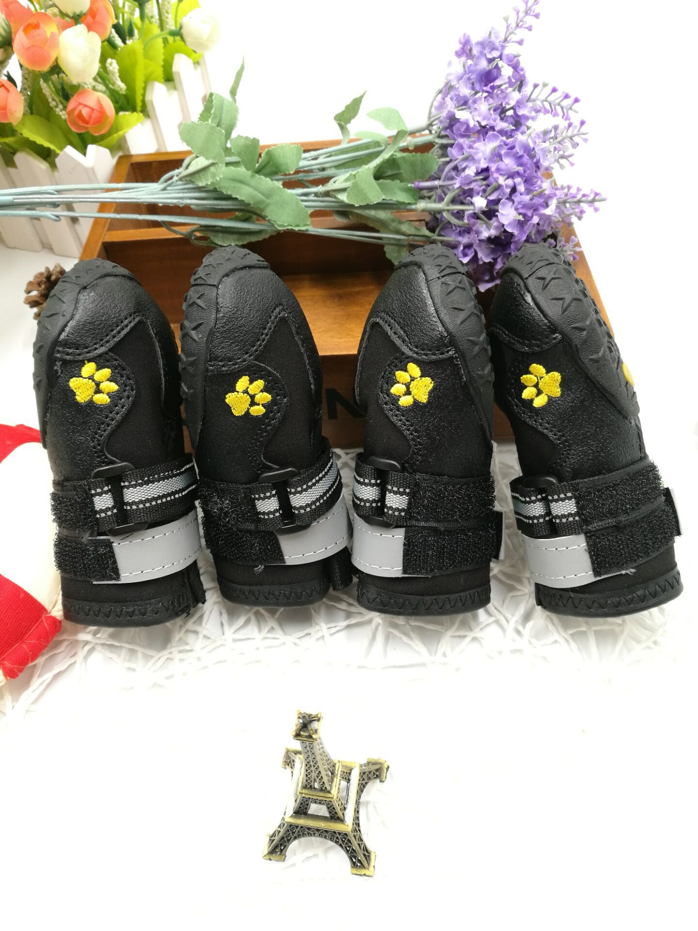 HKM-2203069 Waterproof Dog Shoes with Non-Slip Sole and Adjustable Strap for All Weather Conditions