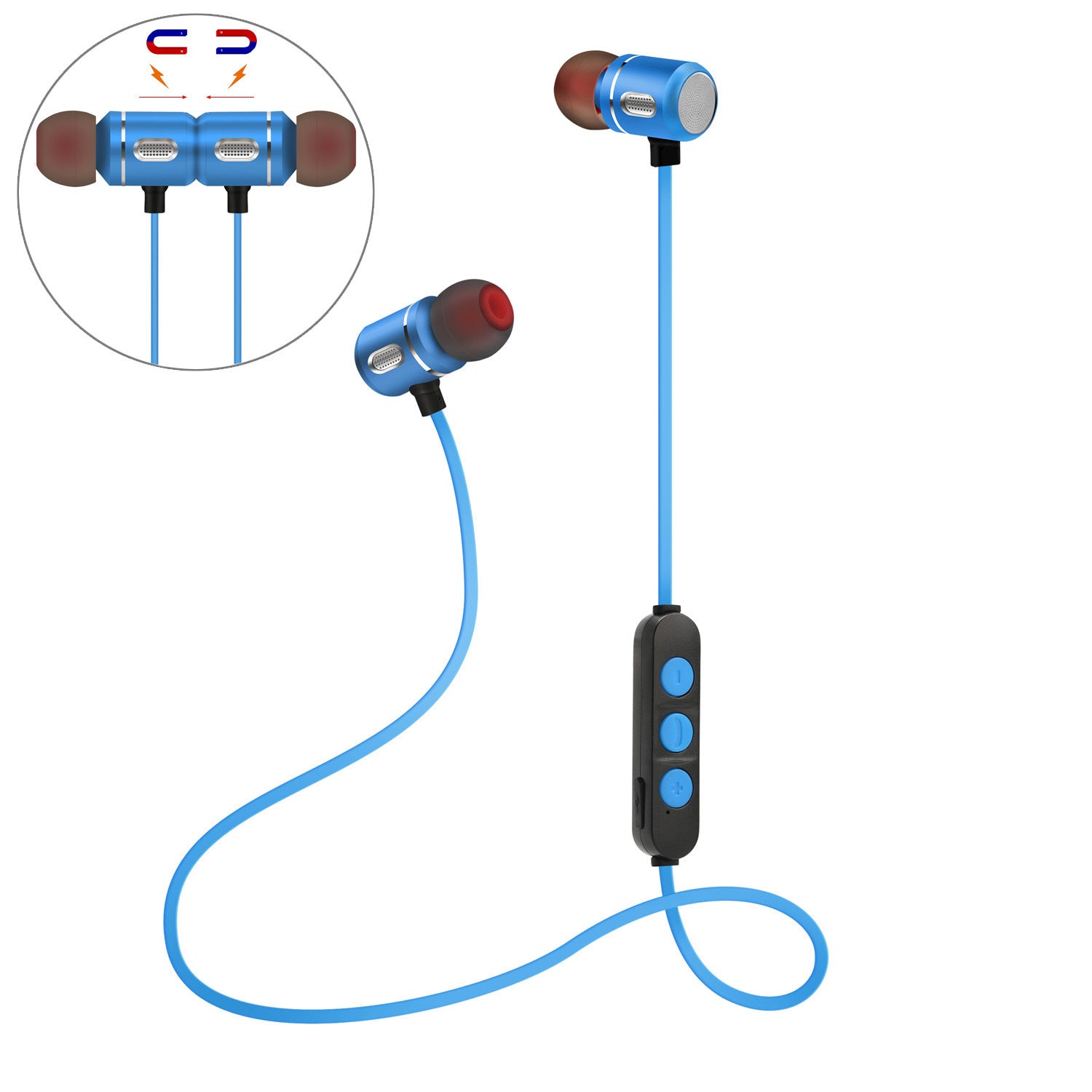HKM-220307 Magnetic Sports Bluetooth Headset with Noise Reduction and Hands-Free Functionality