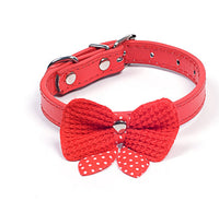HKM-2204221 Wool Knitted Bow Pet Collar in Various Colors and Sizes
