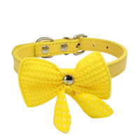HKM-2204221 Wool Knitted Bow Pet Collar in Various Colors and Sizes