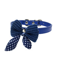 HKM-2204221 Wool Knitted Bow Pet Collar in Various Colors and Sizes