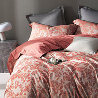 HKM-220435 American Retro Style Long-staple Cotton Jacquard Bedding Set - 4-Piece Floral Design for 1.5-2.0 M Beds