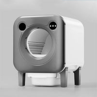 HKM-220563 Automatic Self-Cleaning Cat Litter Box with Fresh Air Purification and Anti-Splash Design, Eco-Friendly Plastic 70L