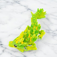 HKM-2207037 Bamboo Joint Dragon Decorative Sculpture with Exquisite Details and Realistic Design