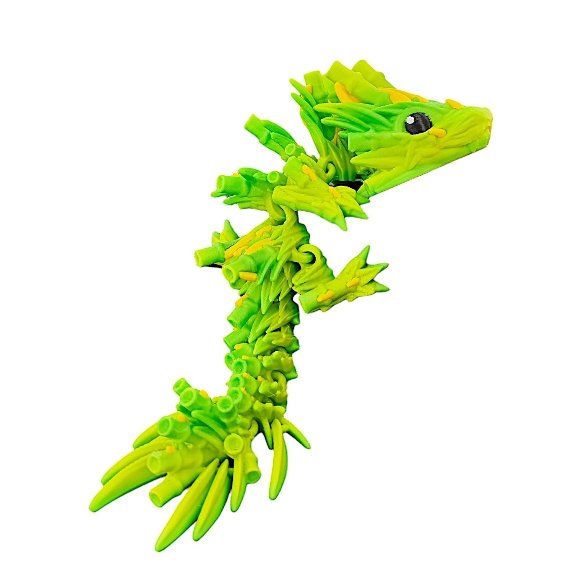 HKM-2207037 Bamboo Joint Dragon Decorative Sculpture with Exquisite Details and Realistic Design