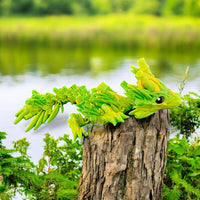 HKM-2207037 Bamboo Joint Dragon Decorative Sculpture with Exquisite Details and Realistic Design