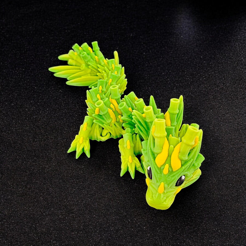 HKM-2207037 Bamboo Joint Dragon Decorative Sculpture with Exquisite Details and Realistic Design