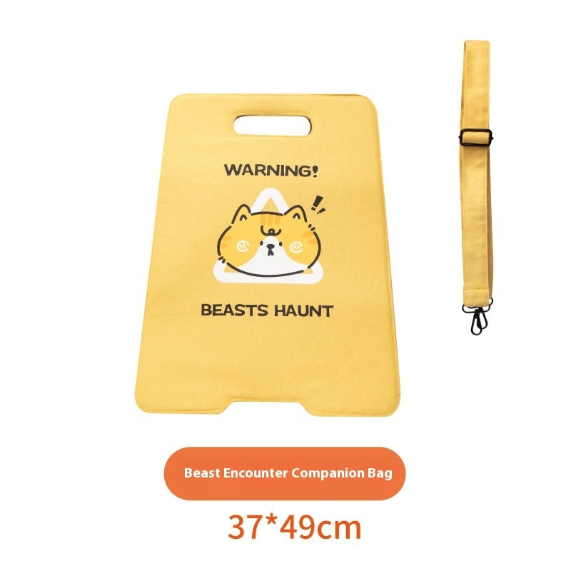 HKM-2207677 Portable Breathable Canvas Pet Travel Bag with Animal Pattern