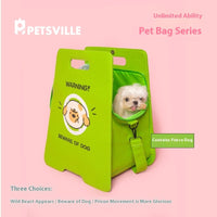 HKM-2207677 Portable Breathable Canvas Pet Travel Bag with Animal Pattern