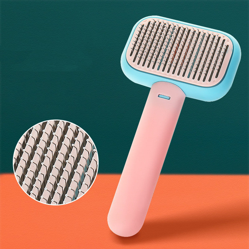 HKM-2207805 Pet Hair Brush and Massage Comb for Dogs and Cats - Stainless Steel Grooming Tool in Multiple Colors