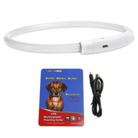 HKM-2208189 LED Rechargeable Multi-Color Dog Safety Collar with Adjustable Length for Night Walking