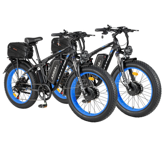 HKM-220819 Tuttio Adria 24" Electric Mountain Bike 52V 30AH Dual Motor, Hydraulic Disc Brakes, 7-Speed Gear System