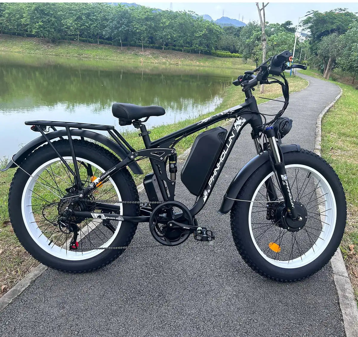 HKM-220819 Tuttio Adria 24" Electric Mountain Bike 52V 30AH Dual Motor, Hydraulic Disc Brakes, 7-Speed Gear System